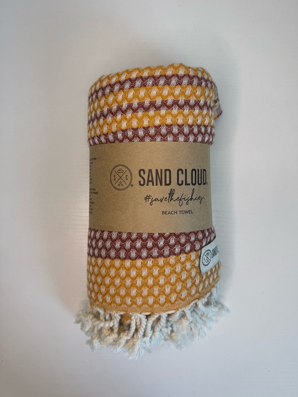 Sand Cloud Beach Towel Striped 37x67 Turkish Cotton Sand Resistant New